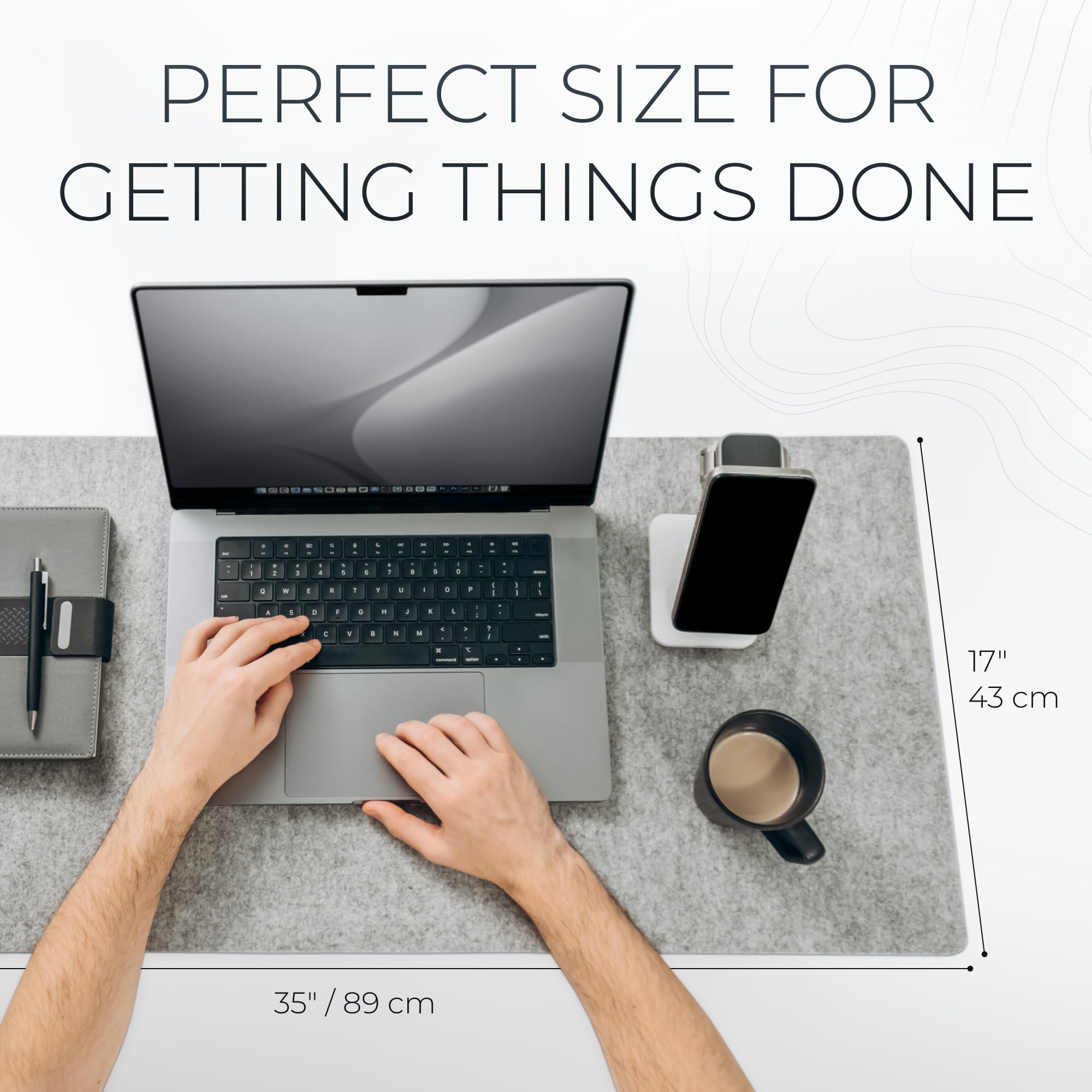 Nordik Large Felt Desk Mat - 35