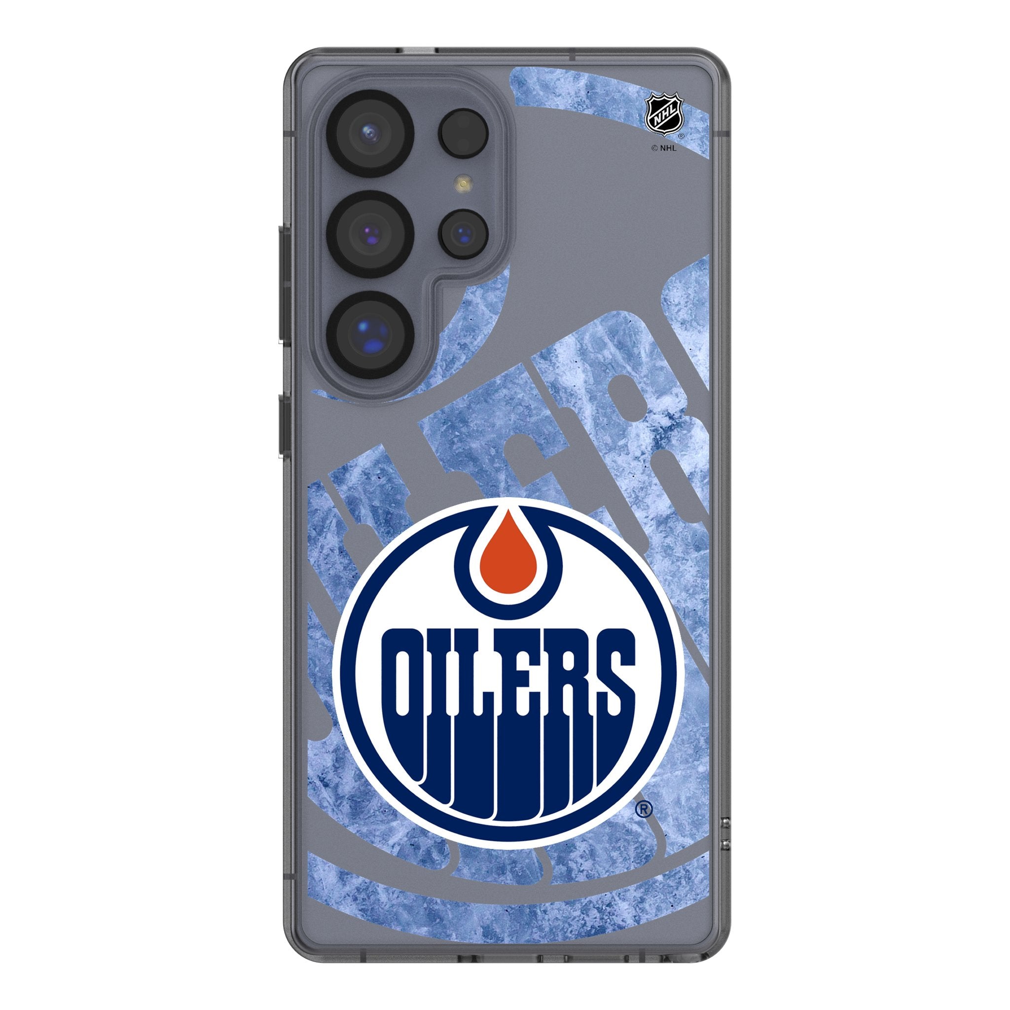 Edmonton Oilers Ice Tilt Clear Samsung Galaxy Phone Case - Durable Protective Cover for S23/S22/S21 - Perfect for Hockey Fans & Game Day