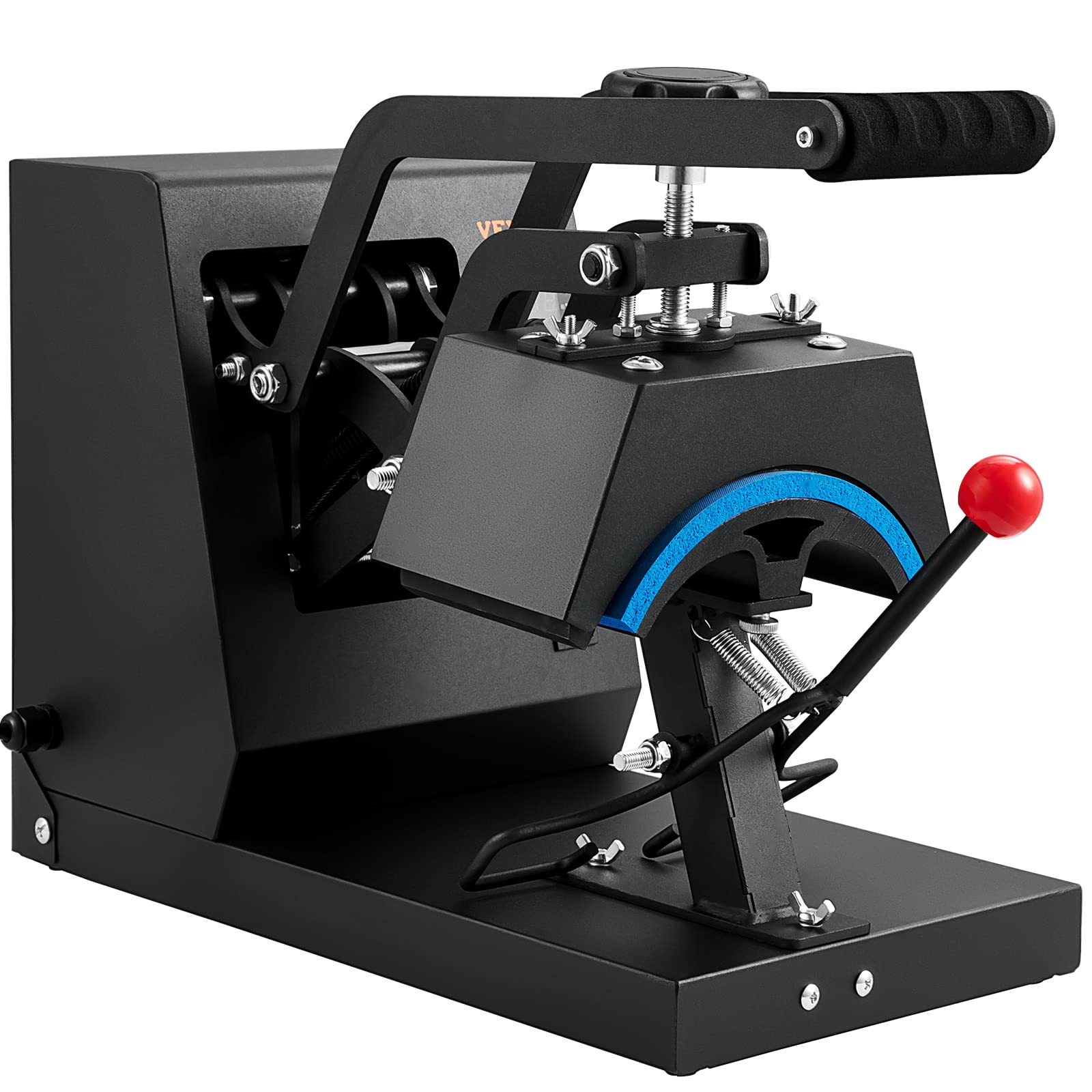 VEVOR 4-in-1 Hat Heat Press Machine with LCD Digital Control - 6x3inches Heating Platen for Sublimation Transfer on Hats & Caps - Includes 4 Replaceable Heating Pads (6x3/6.7x2.7/6.7x3.8/8.1x3.5) - Perfect for Custom Hat Printing, DIY Crafts & Small Business Apparel Decoration