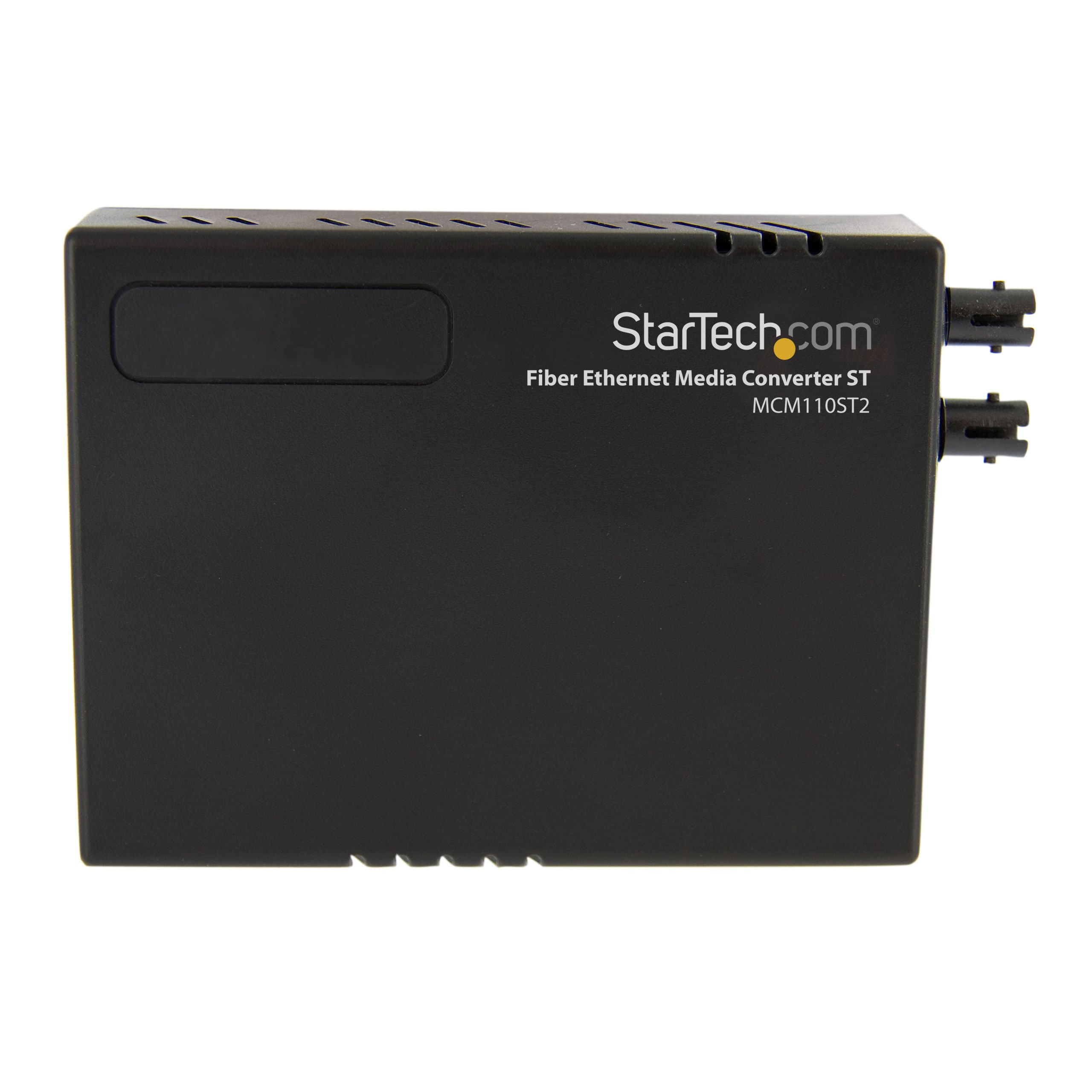StarTech.com MCM110ST2 10/100 Fiber to Ethernet Media Converter - Multi Mode ST, 2 km Range - Ideal for Office Networks, Data Centers & Industrial Applications