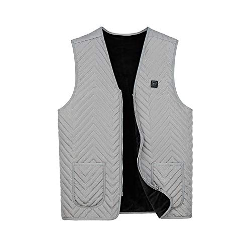 Zvivi Smart Electric Heating Vest for Men & Women - 7-Zone Heating with Temperature Control - Winter Warm Heated Vest (Gray) - Perfect for Outdoor Activities, Skiing, Hiking & Cold Weather Commutes