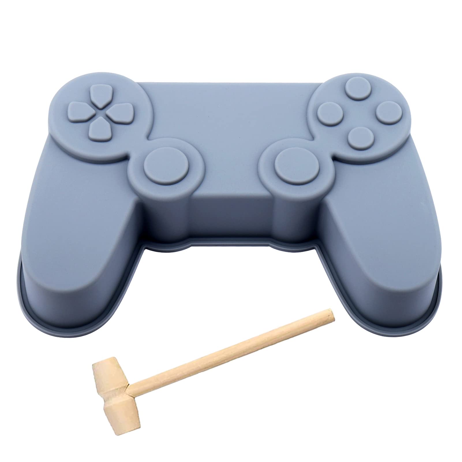 3D Breakable Chocolate Molds Silicone - DIY Smash Game Controller Mold Kit with Wooden Mallet for Birthday, Valentine's Candy Making | Perfect for Cake Decorating, Party Games & Chocolate DIY Projects