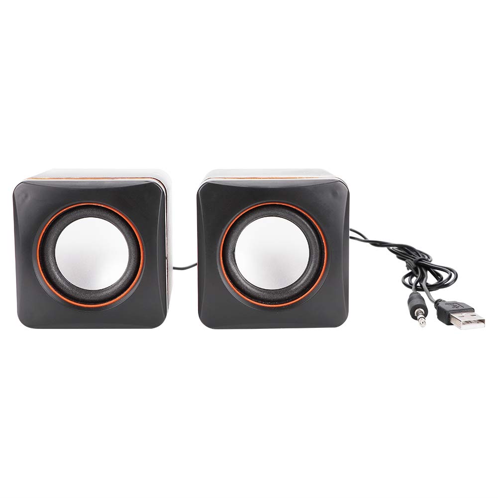 Diydeg Wired USB Speaker with 3.5mm Jack - Dual Channel Mini Computer Speaker for Laptop, PC & Desktop (5V DC Power) - Perfect for Home Office, Gaming & Music Listening