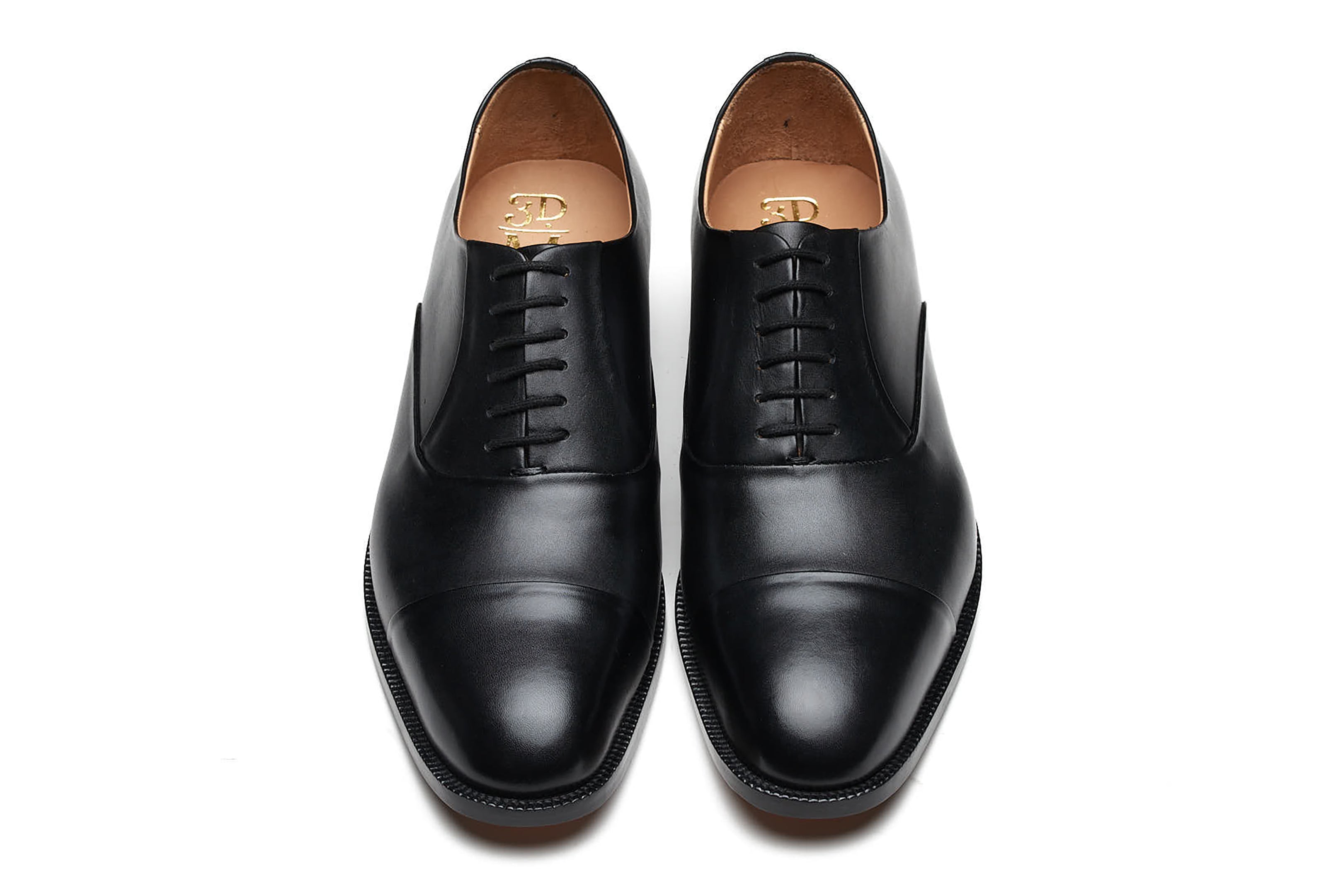 Premium Black Blind Stitch Captoe Oxford Dress Shoes for Men – Perfect for Business, Formal Events & Office Wear