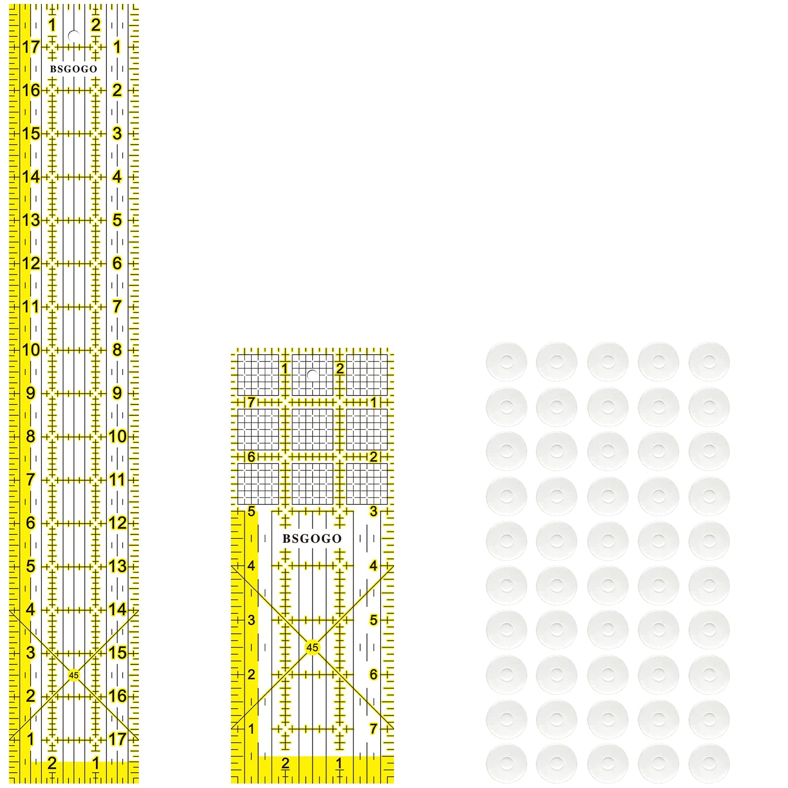 Acrylic Quilting Rulers Set - 3