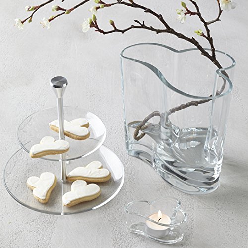Nuvola Vase - 11.4 Inch (29 cm) Modern Glass Flower Vase for Home Decor, Wedding Centerpieces & Tabletop Arrangements