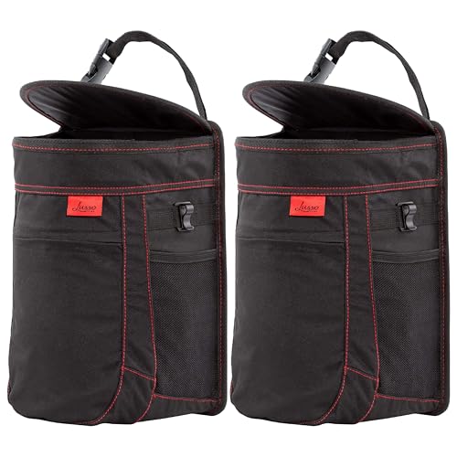 2-Pack Black, Red Stitching