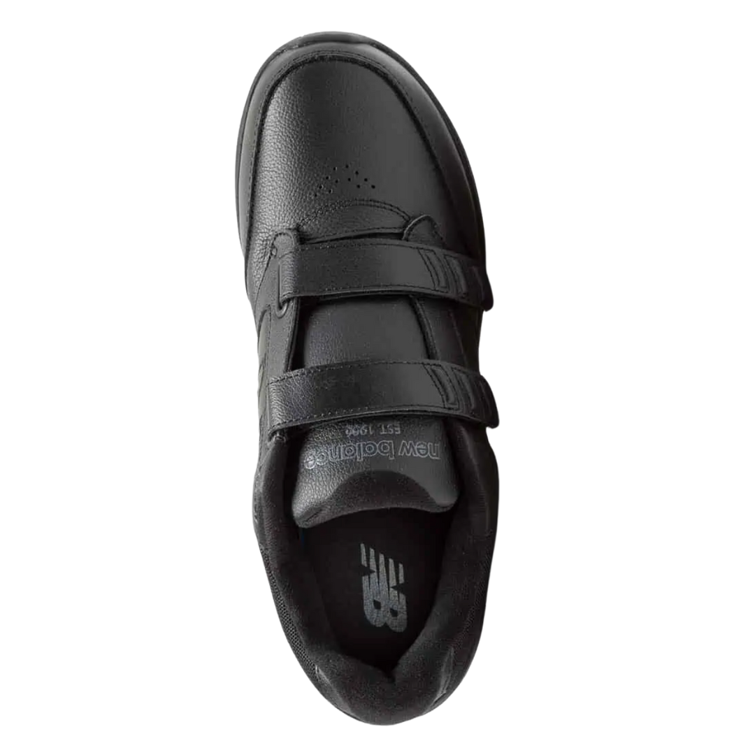 New Balance Men's 928v3 Hook & Loop Walking Shoes - Wide Width (2E) Black - Comfortable Supportive Sneakers for Plantar Fasciitis, Work & Daily Wear