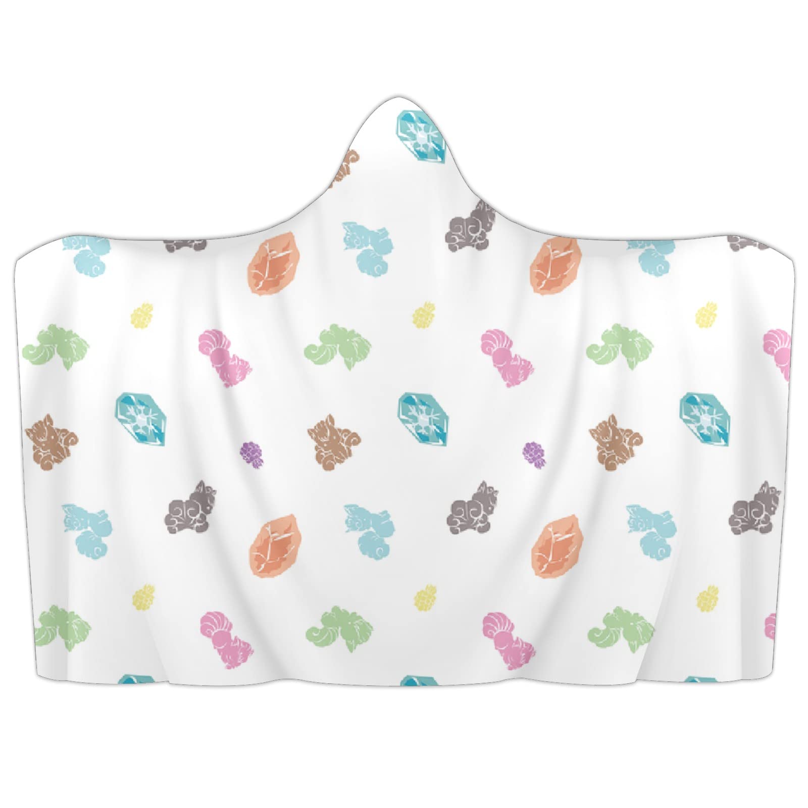 **Cozy Fox Hooded Blanket for Kids - Soft & Warm Animal Print Fleece Throw - Perfect for Nap Time, Movie Nights & Winter Snuggles**