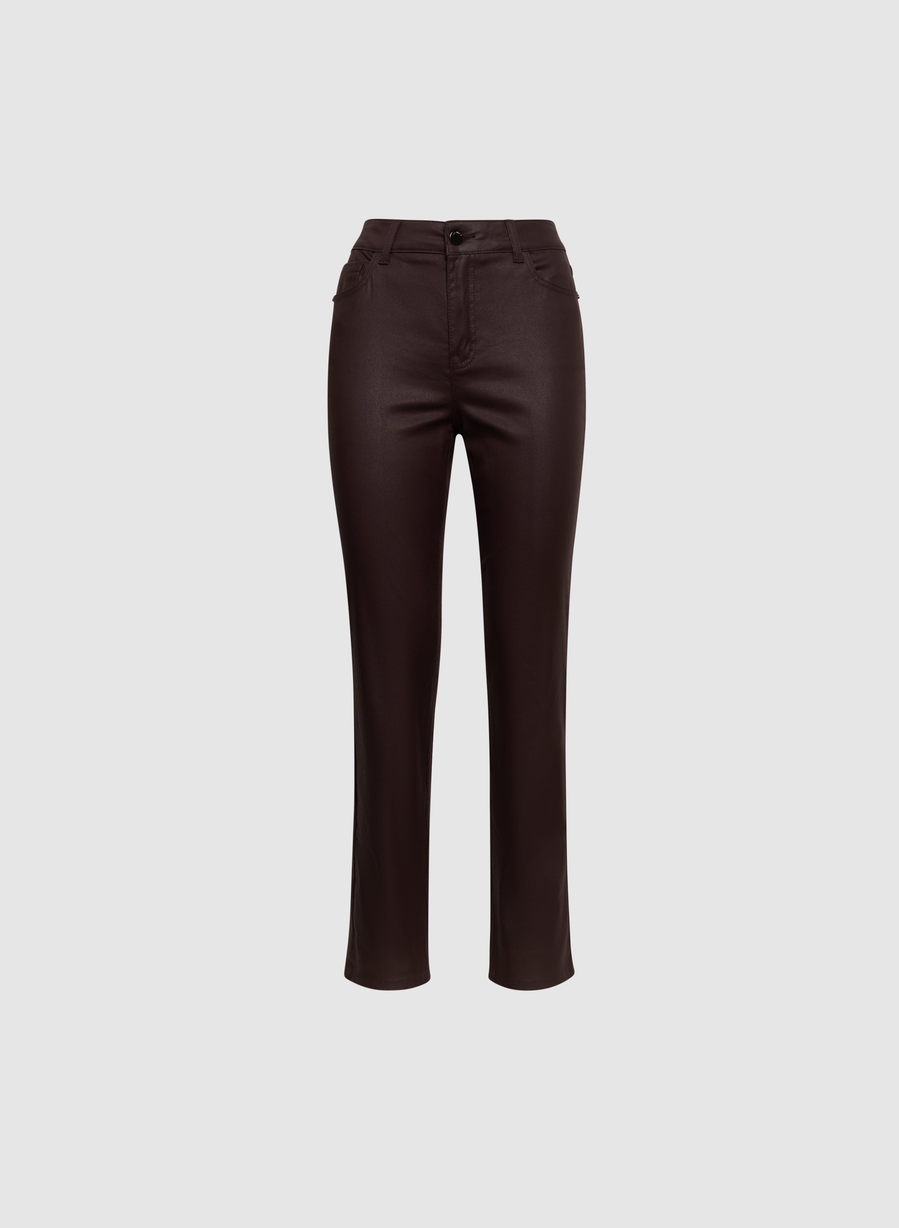Coated Slim Leg Jeans for Women - Stretch Denim Pants with High Waist & Skinny Fit | Perfect for Casual Wear, Office Outfits & Night Out