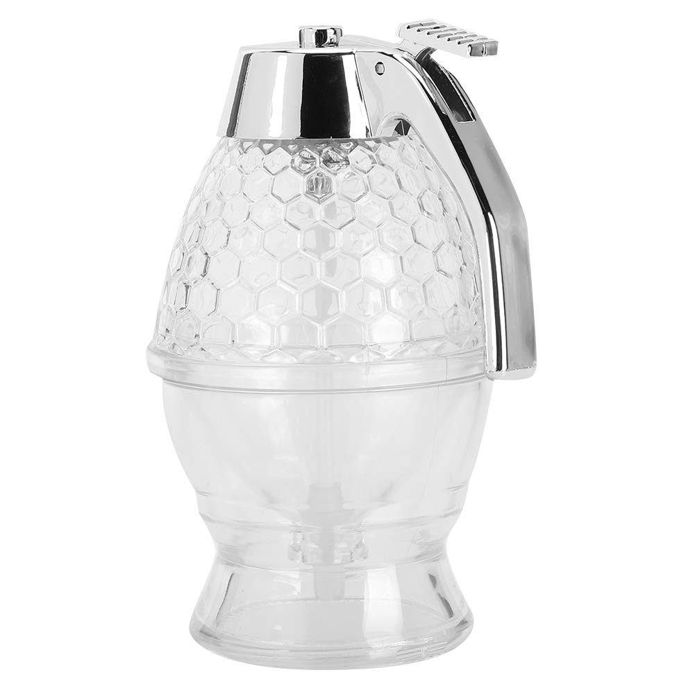 No Drip Honey Dispenser with Bracket - Leak-Proof Honey Pot & Storage Jar for Kitchen, Home, Coffee, Tea, Baking & Breakfast - Perfect for Restaurants, Cafes & Gifts
