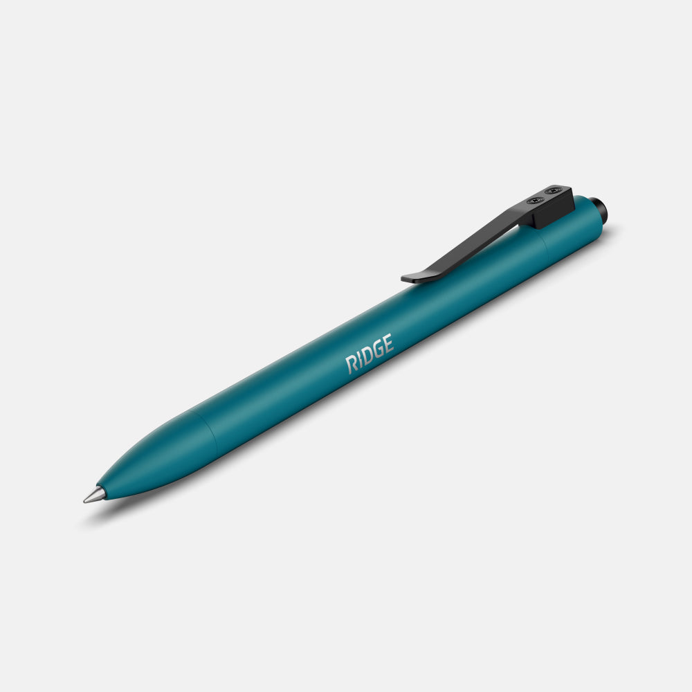 Premium Ridge Click Pen in Agave Green - Smooth Writing Ballpoint Pen for Office, School & Everyday Use - Perfect for Note Taking, Journaling & Professional Work