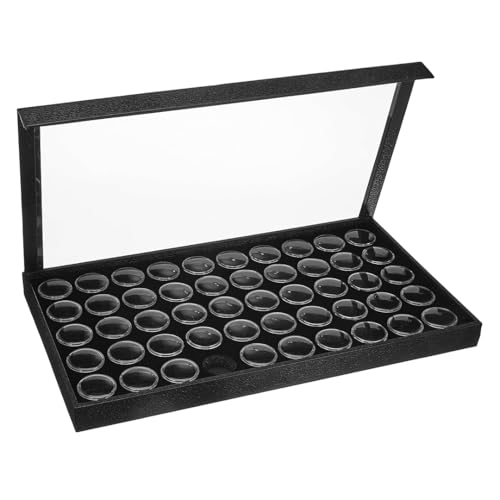 50-Gem Jars Black Foam Liner