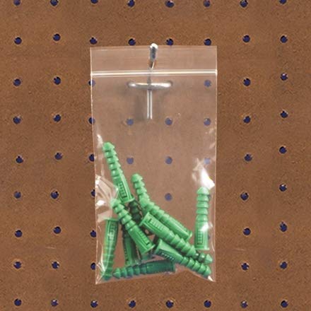 Resealable Poly Bags 10x12 Inches - 2 Mil Thick with Hang Holes - 1000 Pack - Perfect for Retail, Food Storage & Shipping Packaging