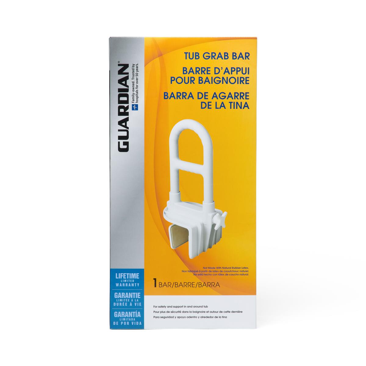 Sturdy Guardian Bi-Level Bathtub Grab Bar - ADA Compliant Safety Handle for Elderly & Disabled - Secure Bathroom Assist for Shower & Tub - Perfect for Fall Prevention & Mobility Support