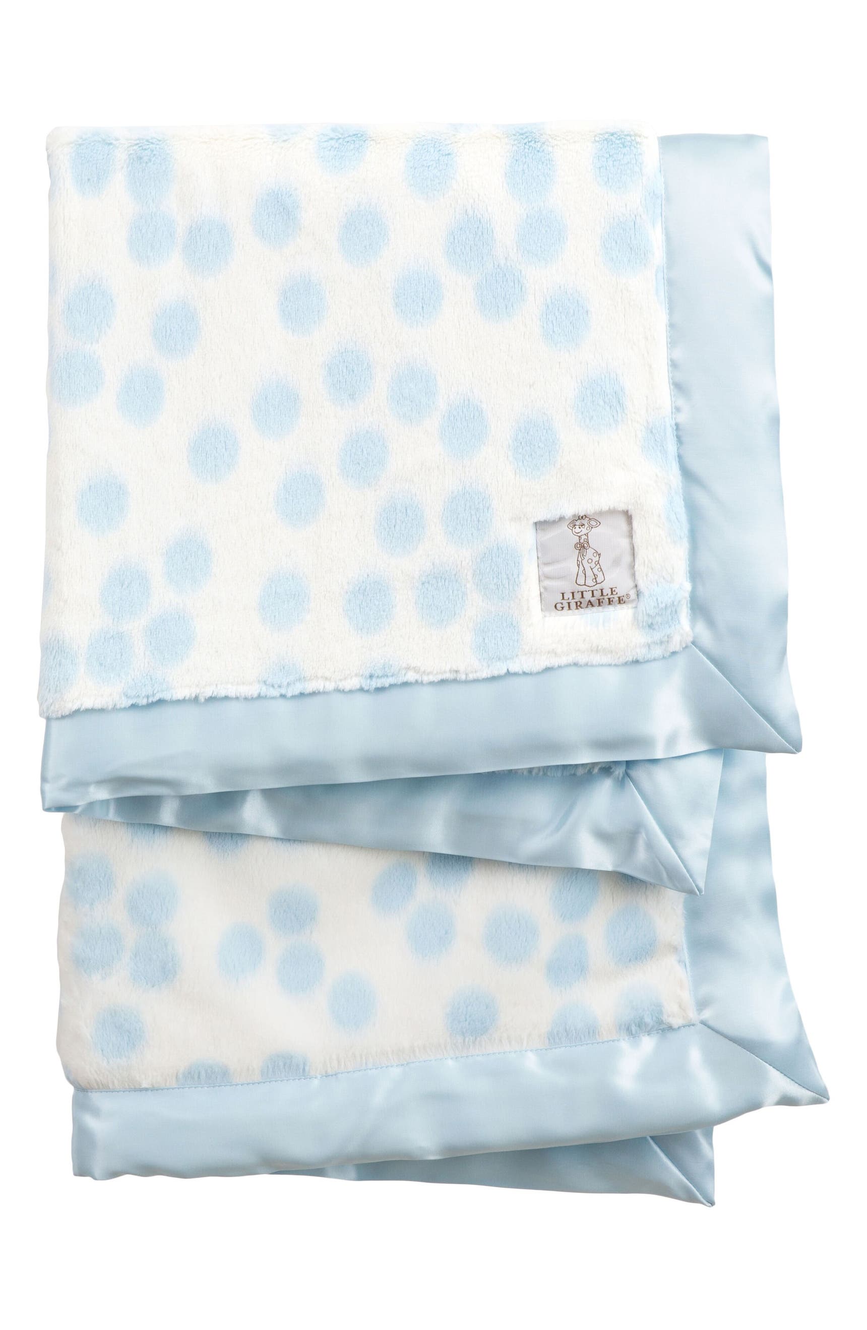 Soft Blue Confetti Baby Blanket by Little Giraffe - Cozy & Adorable Nursery Essential for Newborns, Infants & Toddlers - Perfect for Swaddling, Stroller, Crib & Photo Shoots