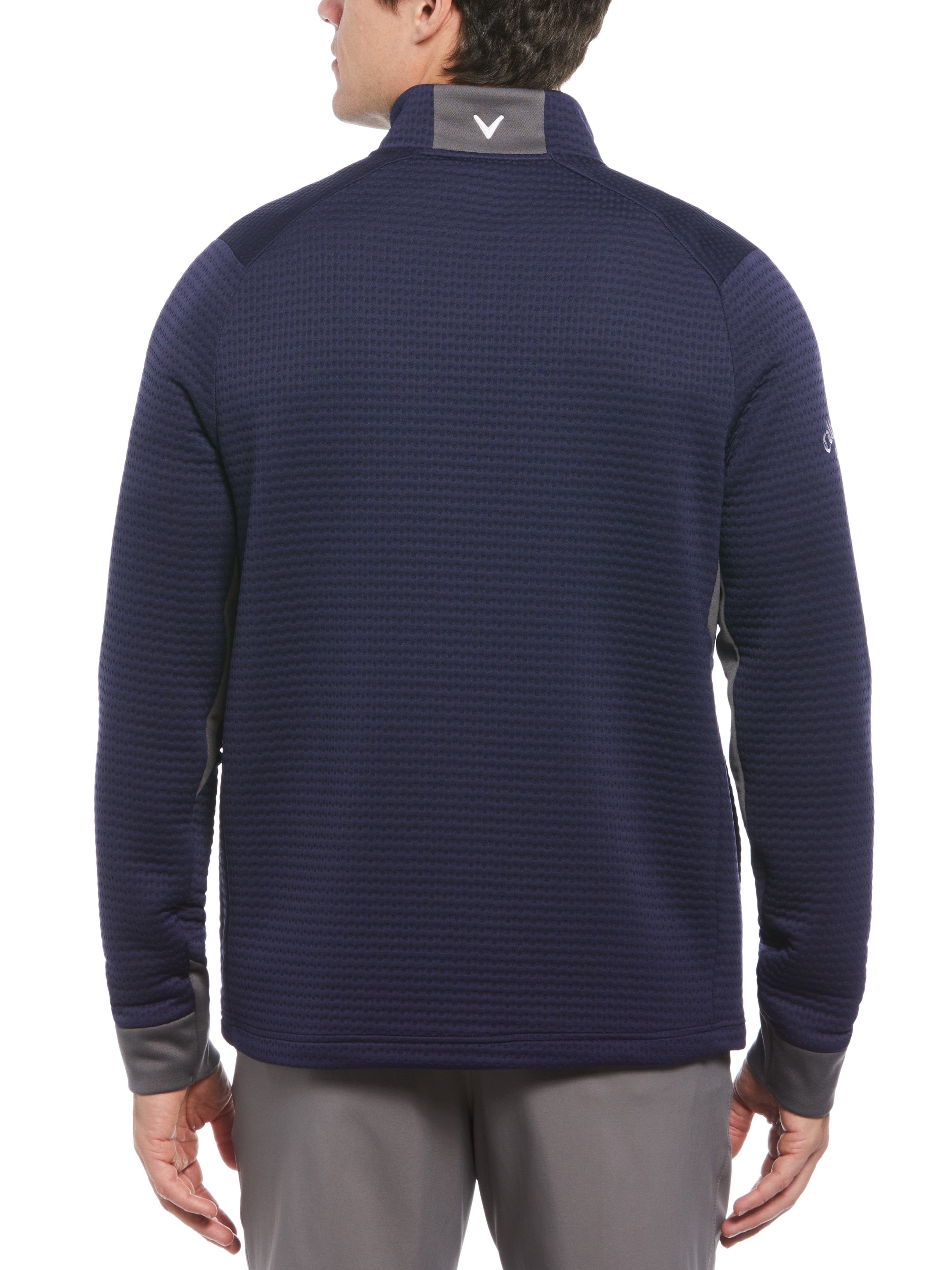 Men's Textured Midweight Stripe Half Zip Golf Shirt - Breathable & Comfortable for Golf, Casual Wear & Outdoor Activities