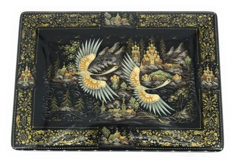 Exclusive Russian Lacquer Miniature Jewelry Box 