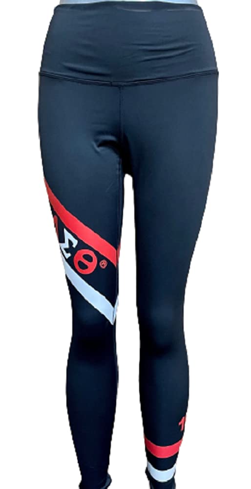 Delta Sigma Theta Women's Leggings - Comfortable & Stylish Greek Letter Leggings for Sorority, Workout, Yoga & Casual Wear