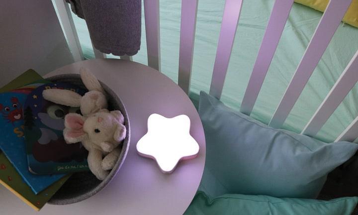 BBLuv Stär Portable Music Box & Night Light - Soothing Baby Sleep Aid with Lullabies & Soft Glow for Nursery, Bedtime, and Travel