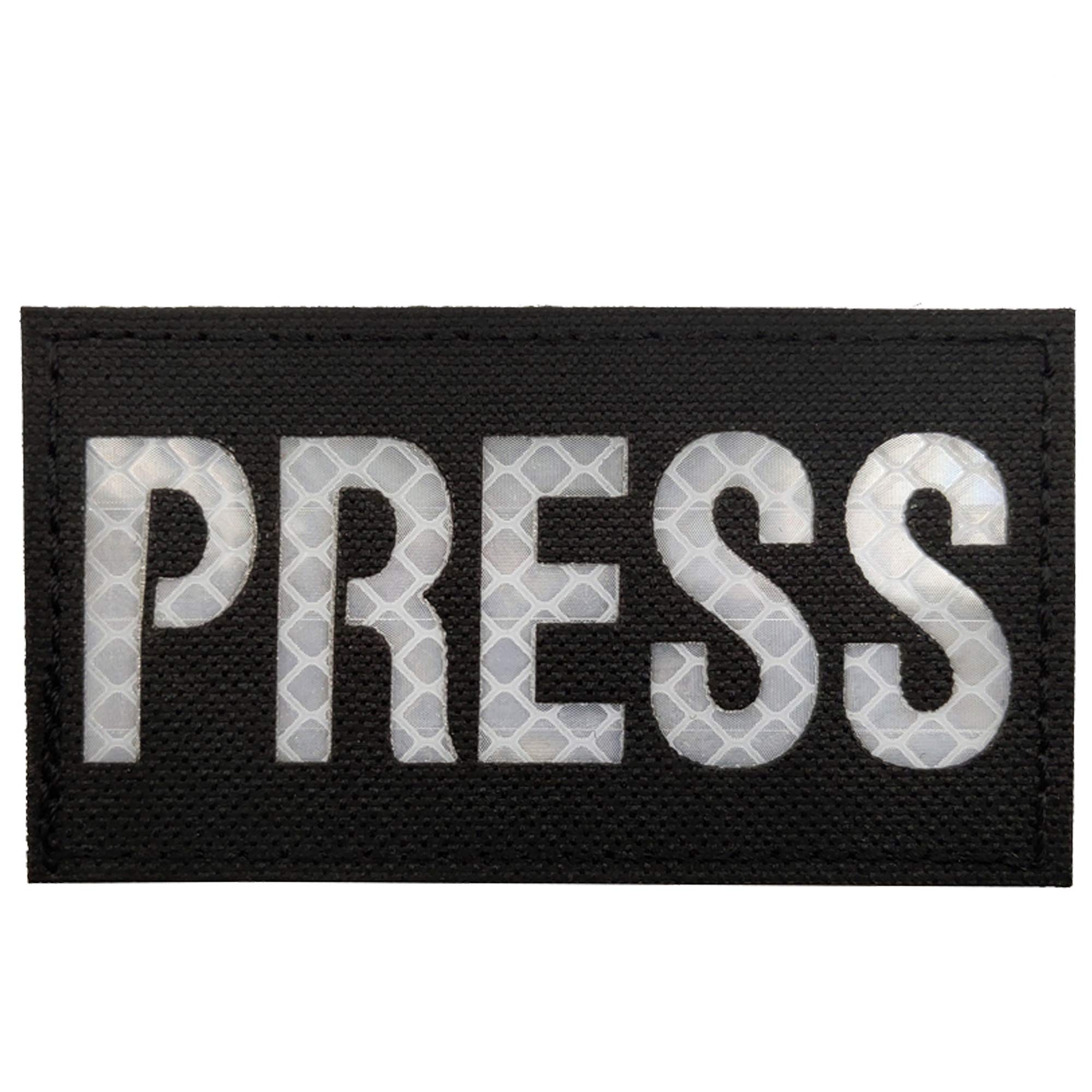 IR Infrared Reflective Press Patches - Tactical Military Morale Emblems with Hook and Loop Fastener Backing - Decorative Appliques for Clothes, Jackets & Backpacks - Perfect for Night Operations, Outdoor Activities & Safety Identification
