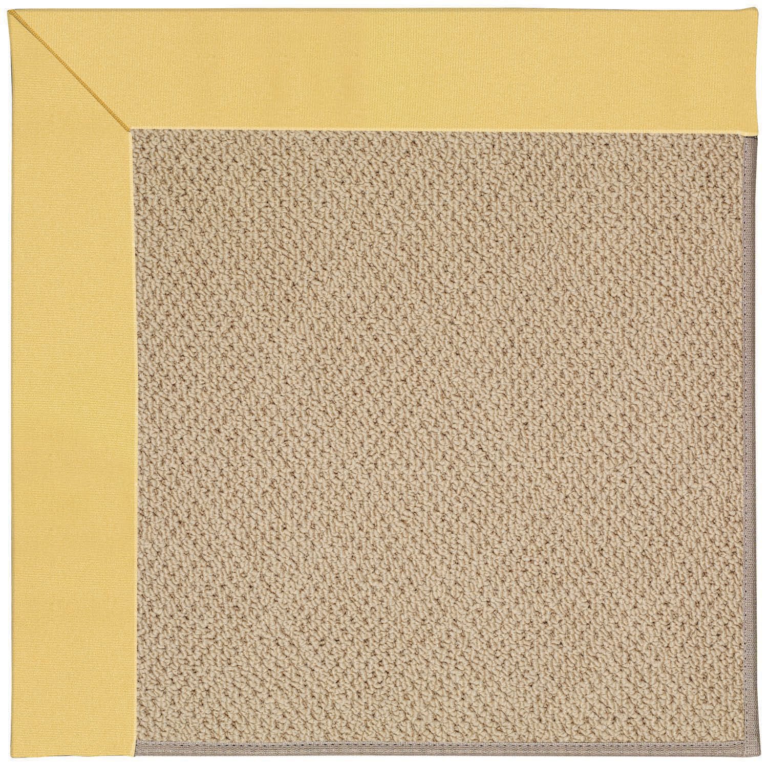 Capel Rugs Zoe-Cane Wicker Rectangle Machine Tufted Area Rug 4' x 4' Lemon - Perfect for Living Room, Bedroom, or Patio Decor