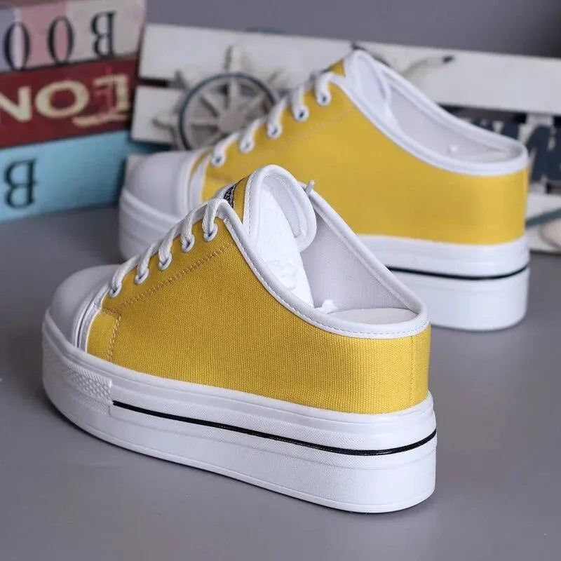 Women's Comfortable Slip On Canvas Wedge Sandals - Breathable Summer Casual Shoes for Beach, Walking & Outdoor Activities