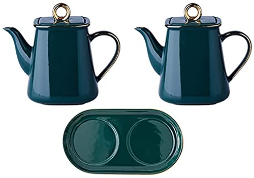 Premium 420ml Porcelain Olive Oil & Vinegar Dispenser Bottle Set - Modern Japanese Style, Dust Proof & Leak-Proof with Cap - Perfect for Kitchen, Dining Table & Gourmet Cooking