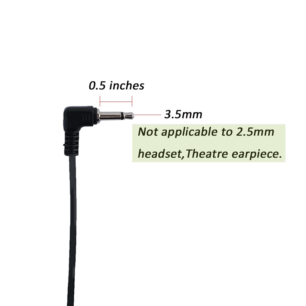 BVMAG 3.5mm Surveillance Earpiece - 5 Pack Clear Audio Headset for Law Enforcement Walkie Talkies & Two-Way Radios | Discreet Communication for Security Guards, Police Officers & Event Staff