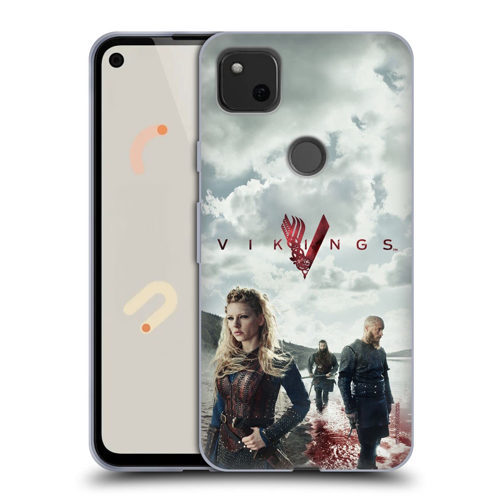 Head Case Designs Officially Licensed Vikings Lagertha Rollo Ragnar Season 3 Soft Gel Case for Google Pixel 4a - Protective Phone Cover for Fans of The History Channel Show
