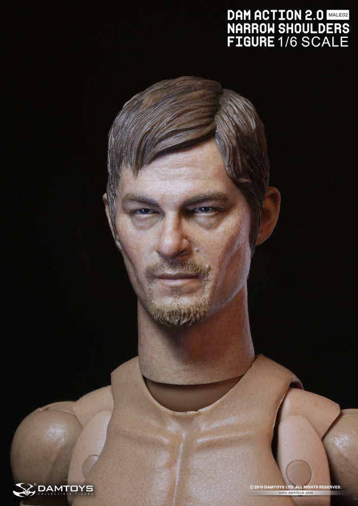1/6 Scale Norman Reedus as Daryl Dixon Figure - The Walking Dead Collectible Action Figure with Narrow Shoulders for Display & Fan Collections - Perfect for Home Decor, Office Display, and TV Show Memorabilia