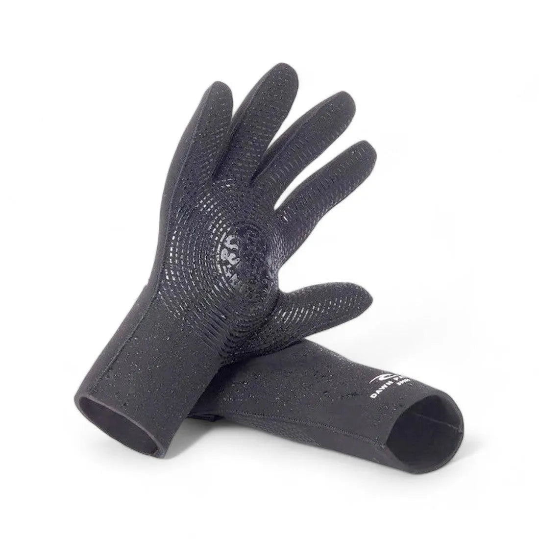 Rip Curl Dawn Patrol 3mm Black Neoprene Gloves - Warm Waterproof Surfing & Watersports Gloves for Men & Women - Perfect for Surfing, Paddleboarding & Kayaking