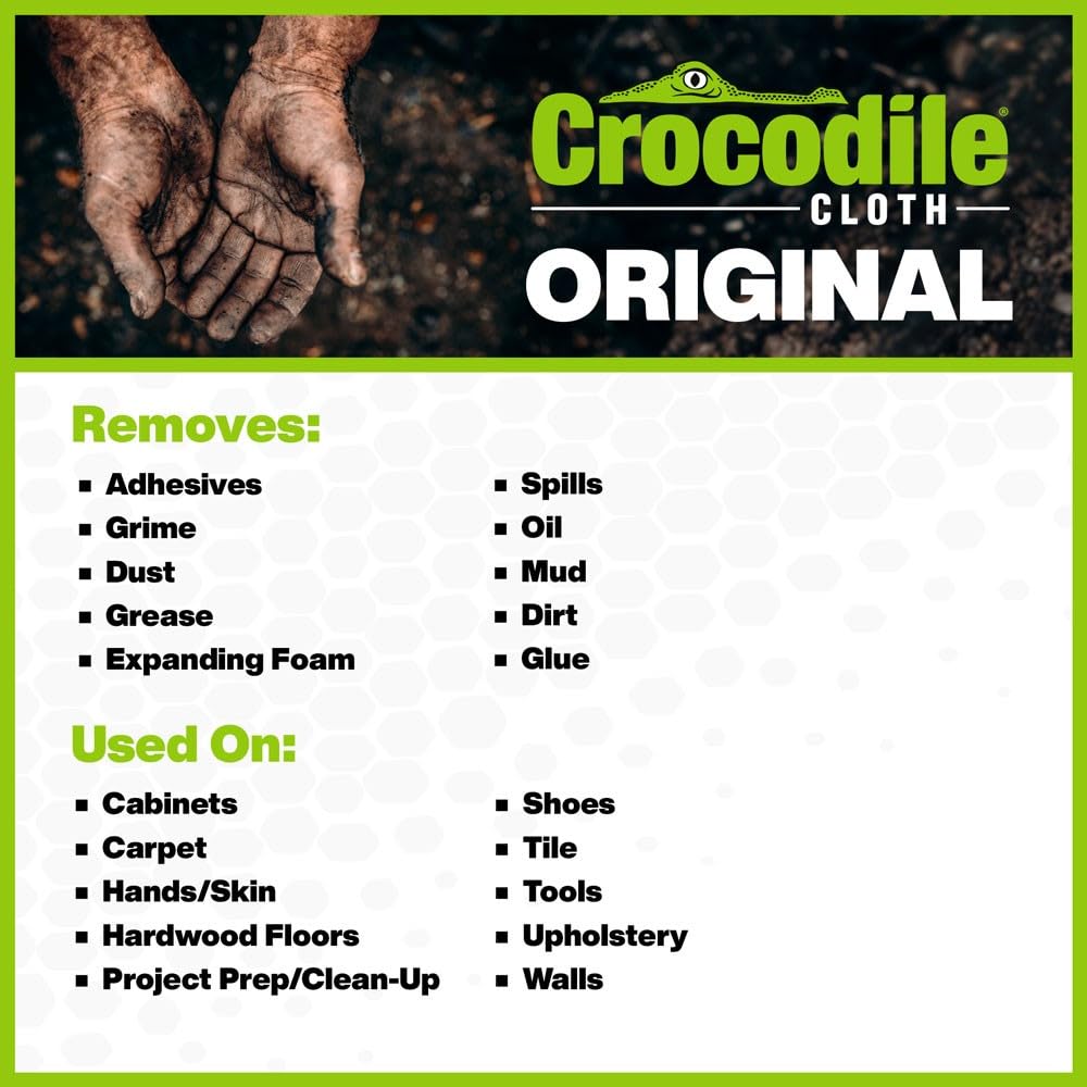 Heavy-Duty Crocodile Cloth Industrial Cleaning Wipes 10