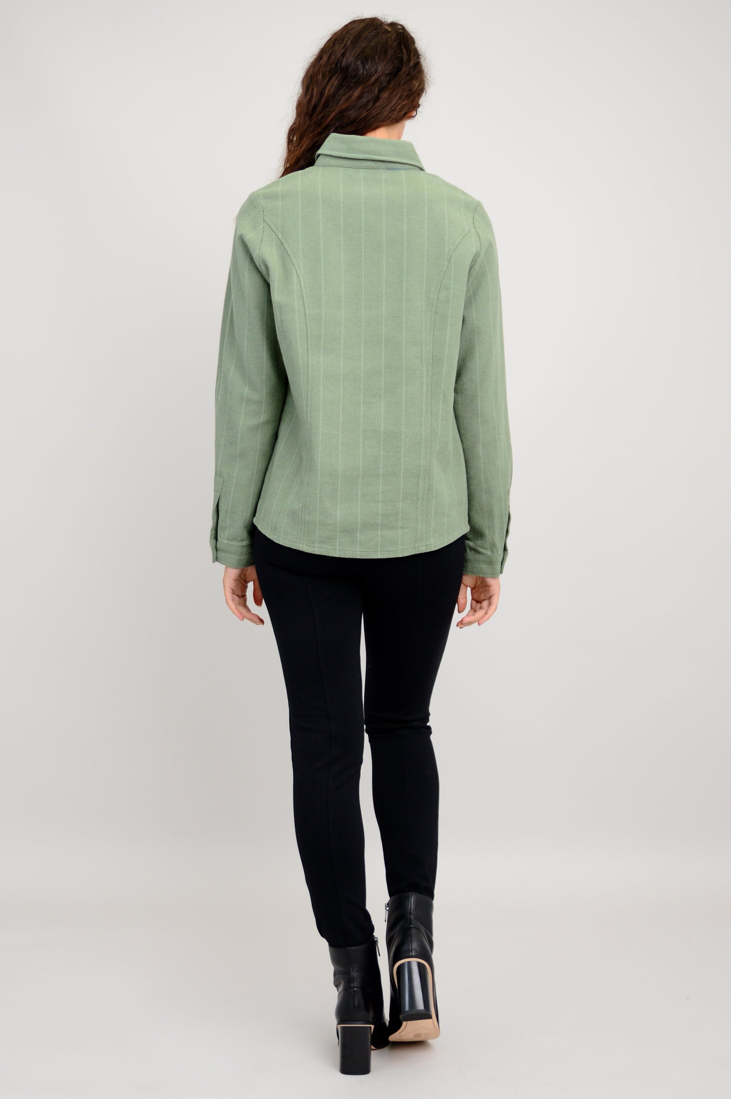 Alexis Top - Soft Khaki Flannel Shirt for Women | 100% Cotton Comfort | Perfect for Casual Wear & Layering