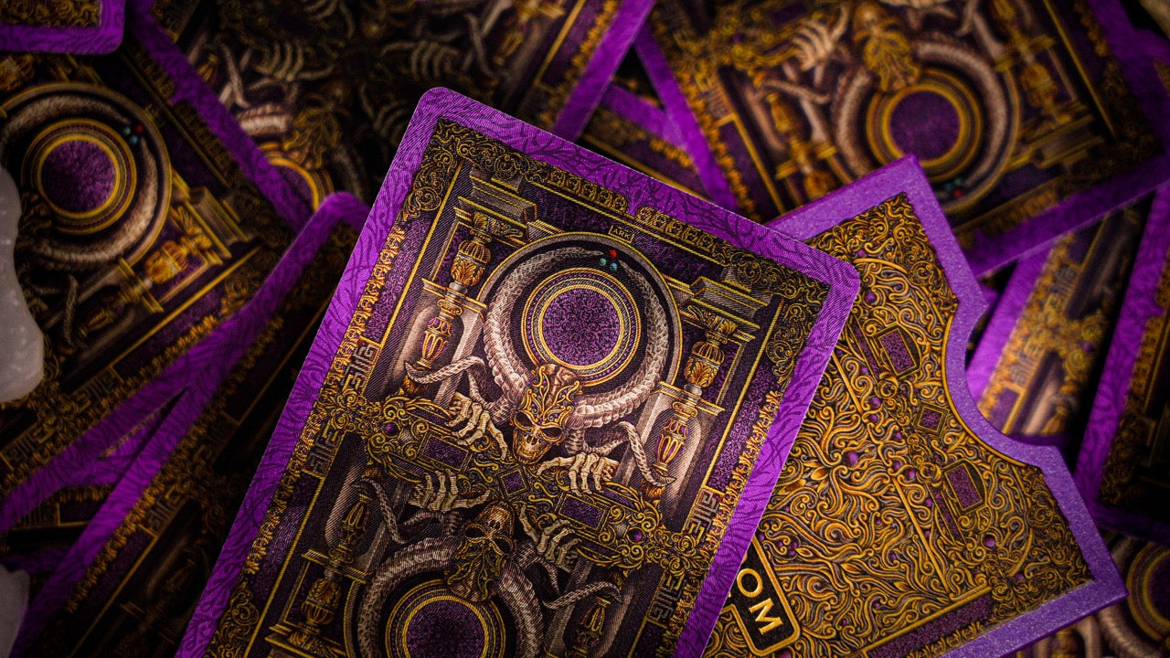 Devildom Premium Luxury Leather Playing Cards - Elegant Casino Style Deck for Poker, Blackjack & Magic Tricks - Perfect for Game Nights, Gifts & Collectors