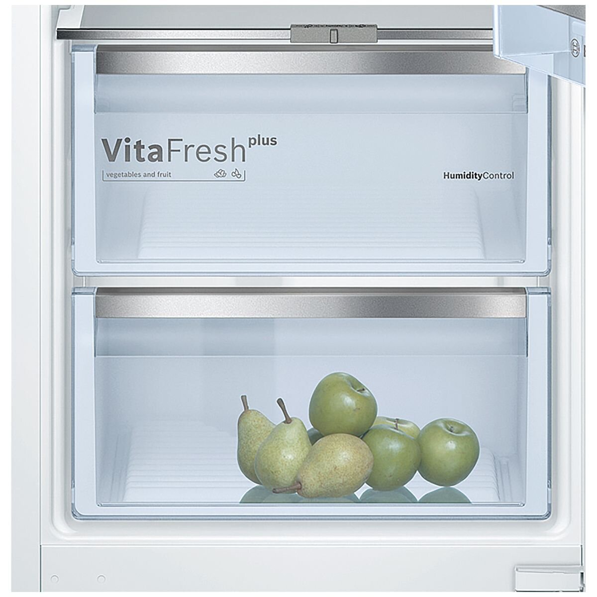 Bosch Series 6 319L Built-In Refrigerator KIR81AD30A - Stainless Steel French Door Fridge with NoFrost & SuperCooling - Perfect for Modern Kitchens & Large Families
