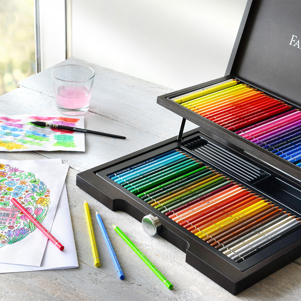 Faber-Castell Albrecht Dürer Watercolor Pencils Set of 72 - Premium Artist Grade Colored Pencils in Wooden Case for Drawing, Sketching & Professional Artwork