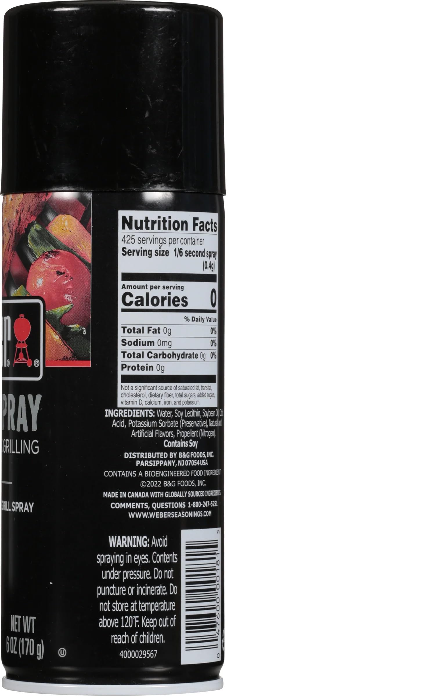 Weber Grill'N Spray 6 Oz. (Pack of 3) - Non-Stick Cooking Oil Spray for Grilling, BBQ, Baking & Frying - Perfect for Outdoor Cooking & Backyard Parties