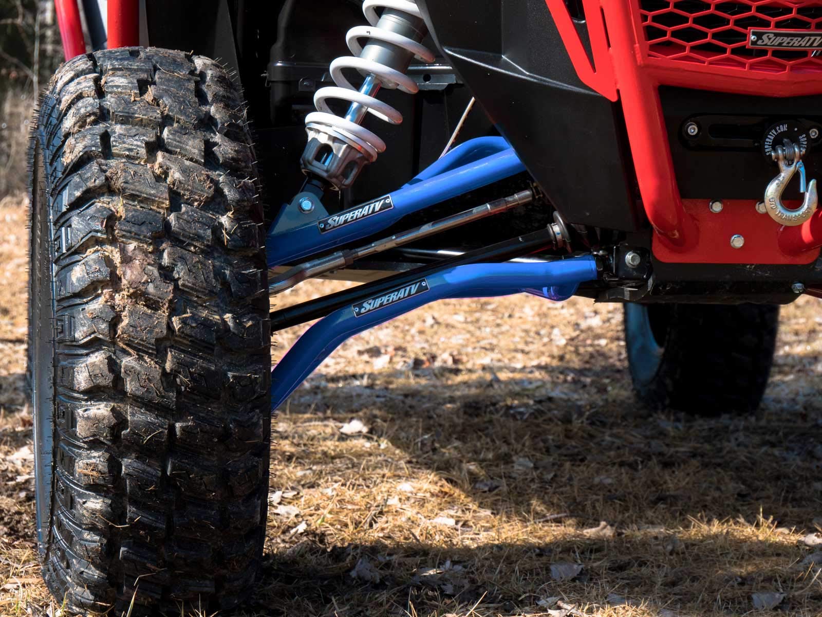SuperATV High Clearance Lower A-Arms for Polaris RZR XP 1000 & XP 4 1000 (2014-2023) - Heavy Duty Off-Road Suspension Upgrade in Voodoo/Velocity Blue - Perfect for Trail Riding, Rock Crawling & Dune Bashing