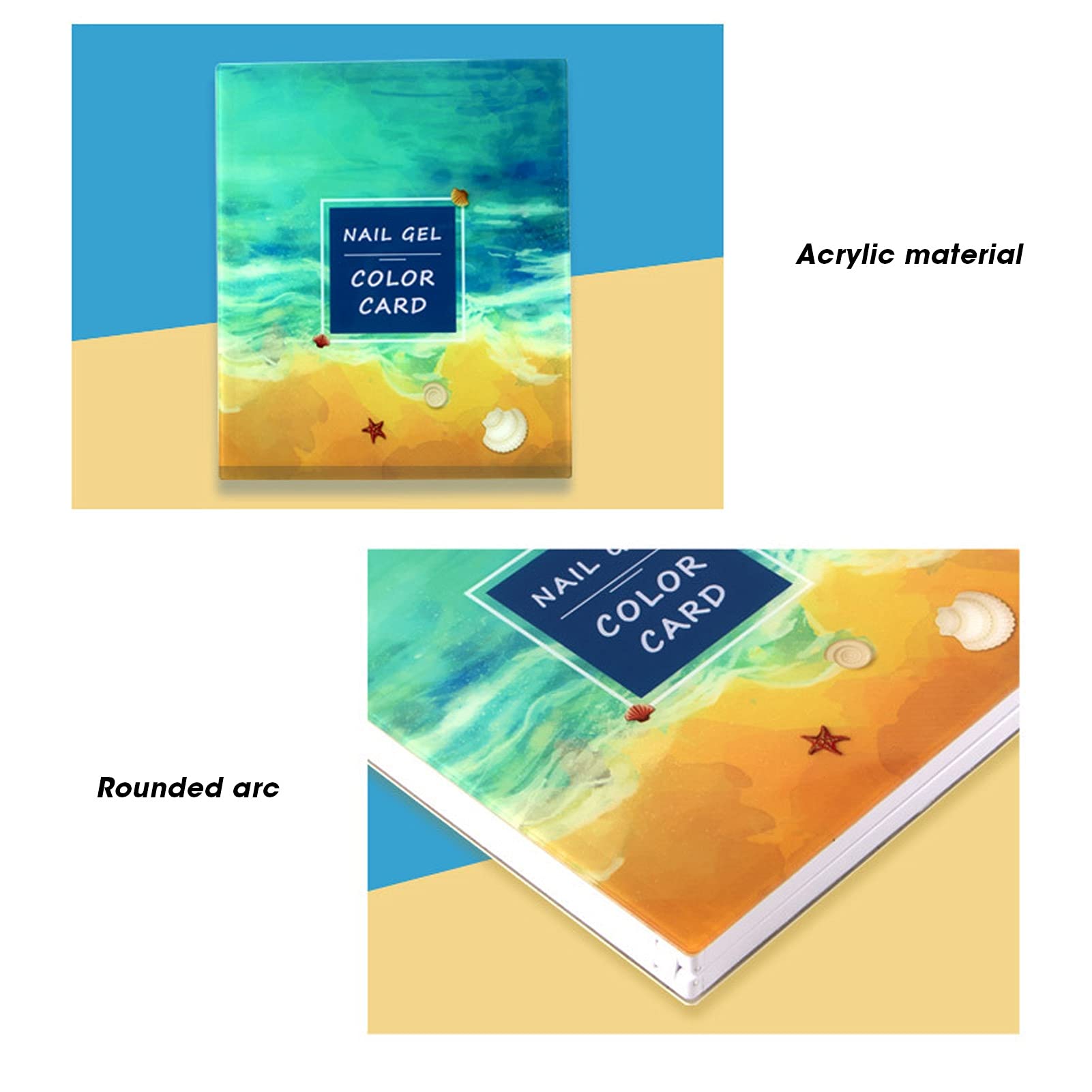 Ubersweet® Nail Art Display Book - Waterproof ABS Portfolio with Digital Marking Design | Portable Nail Polish Organizer for Salon Professionals & Nail Art Exhibitions | Perfect for Salon Displays, Trade Shows & Mobile Nail Technicians
