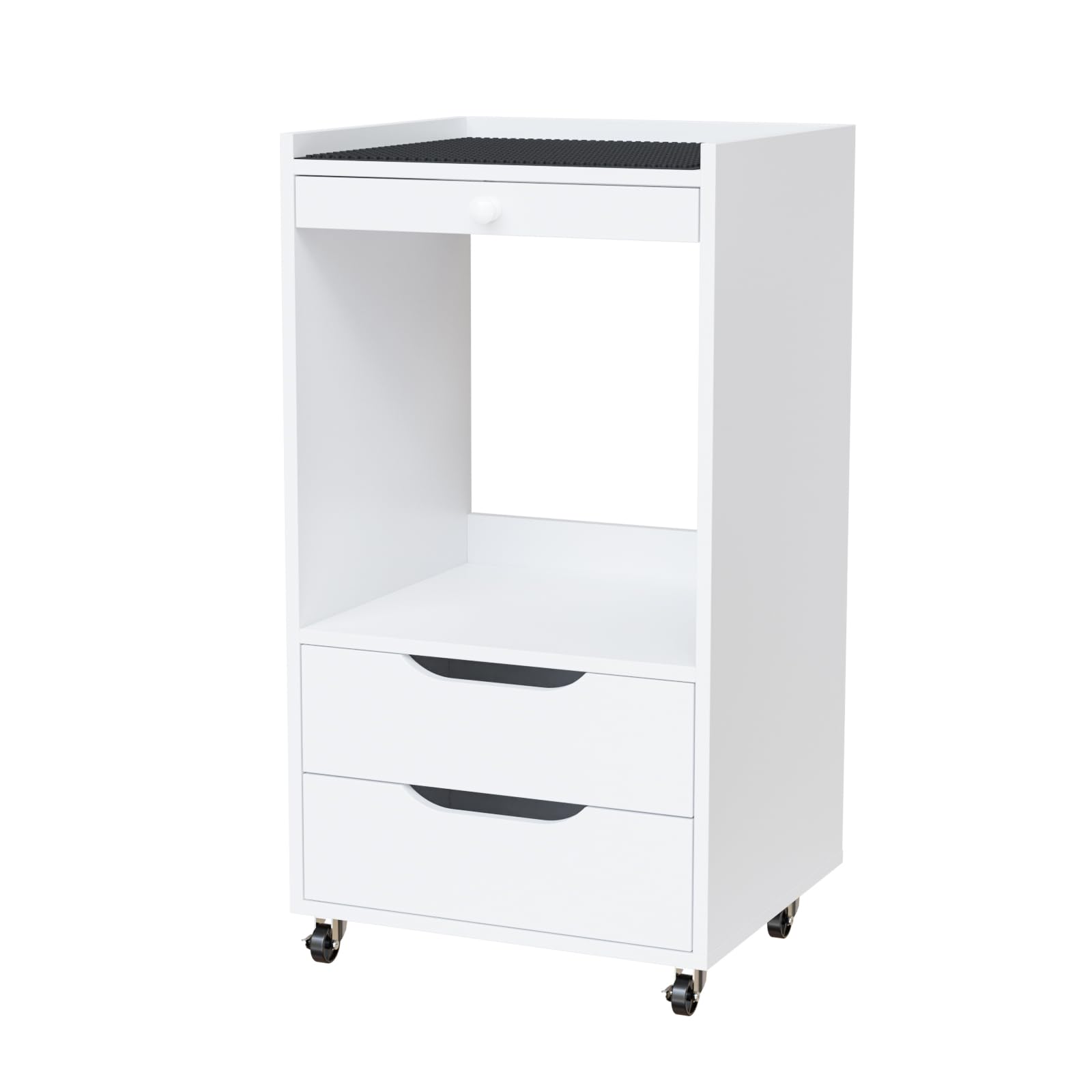 **Professional Salon Trolley Cart with Wheels - Mobile Beauty Storage Organizer with Non-Slip Pads & Drawers - Ideal for Spa, Tattoo, Esthetic Clinic, Dental Salon & Lab - White**    *(Perfect for organizing skincare tools, tattoo supplies, dental instruments, and salon essentials on the go!)*