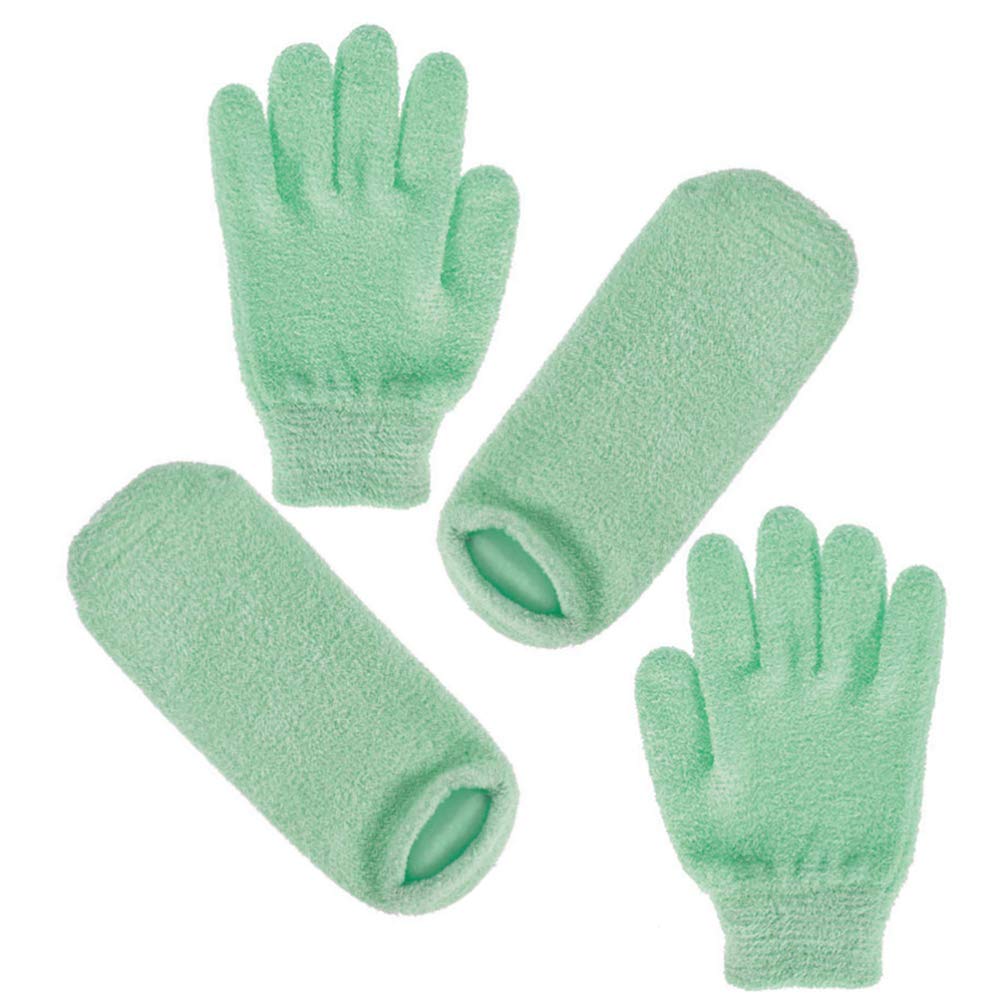 Minkissy Moisturizing Hand Gloves & Men's Socks 2-Pack - Spa Skincare for Dry Hands, Psoriasis Relief & Foot Care - Perfect for Home Spa, Night Treatment & Beauty Routine