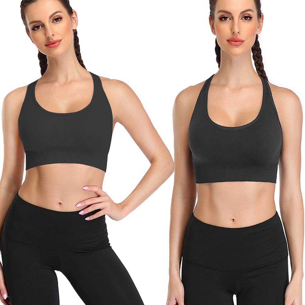 High Impact Sports Bras for Women - Racerback Padded Workout Bras, Yoga & Fitness Support, Comfortable Multipack for Running, Gym & High-Intensity Training