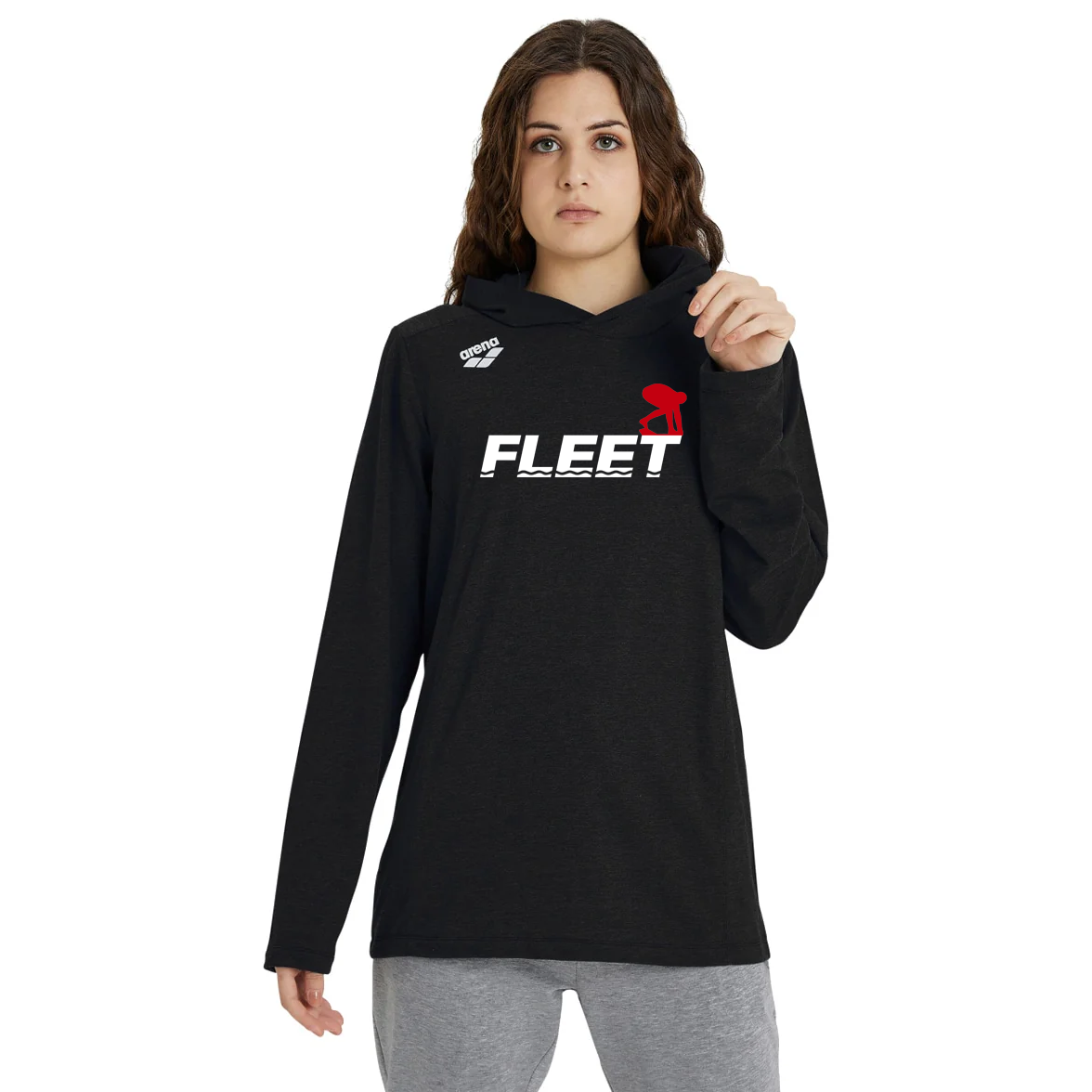 FLEET Arena Unisex Team Hooded T-Shirt with Logo - Customizable Hoodie for Sports Teams, School Clubs & Group Events - Perfect for Team Uniforms, Fan Gear and Casual Wear