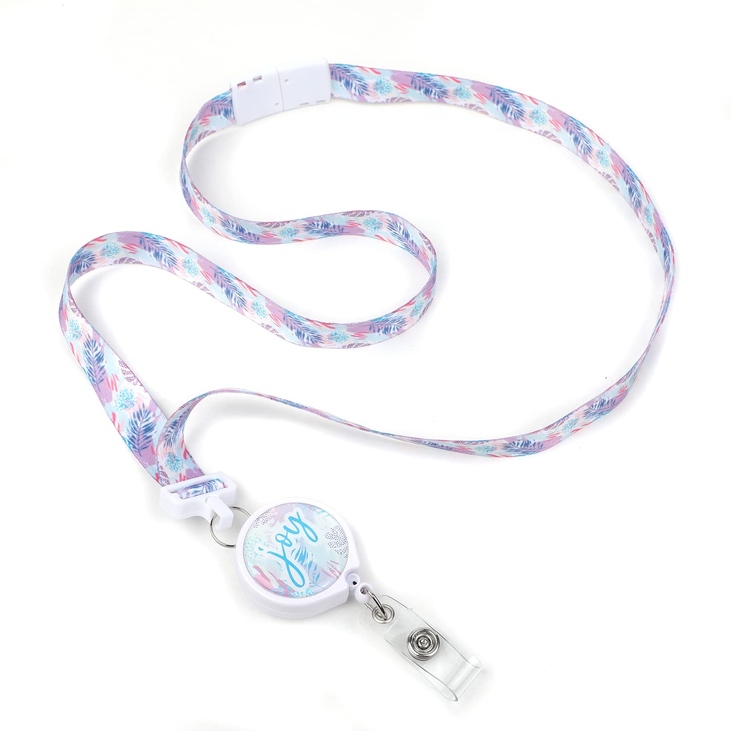 Retractable Lanyard for ID Badges - Pastel Joy Ribbon for Nurses & Teachers
