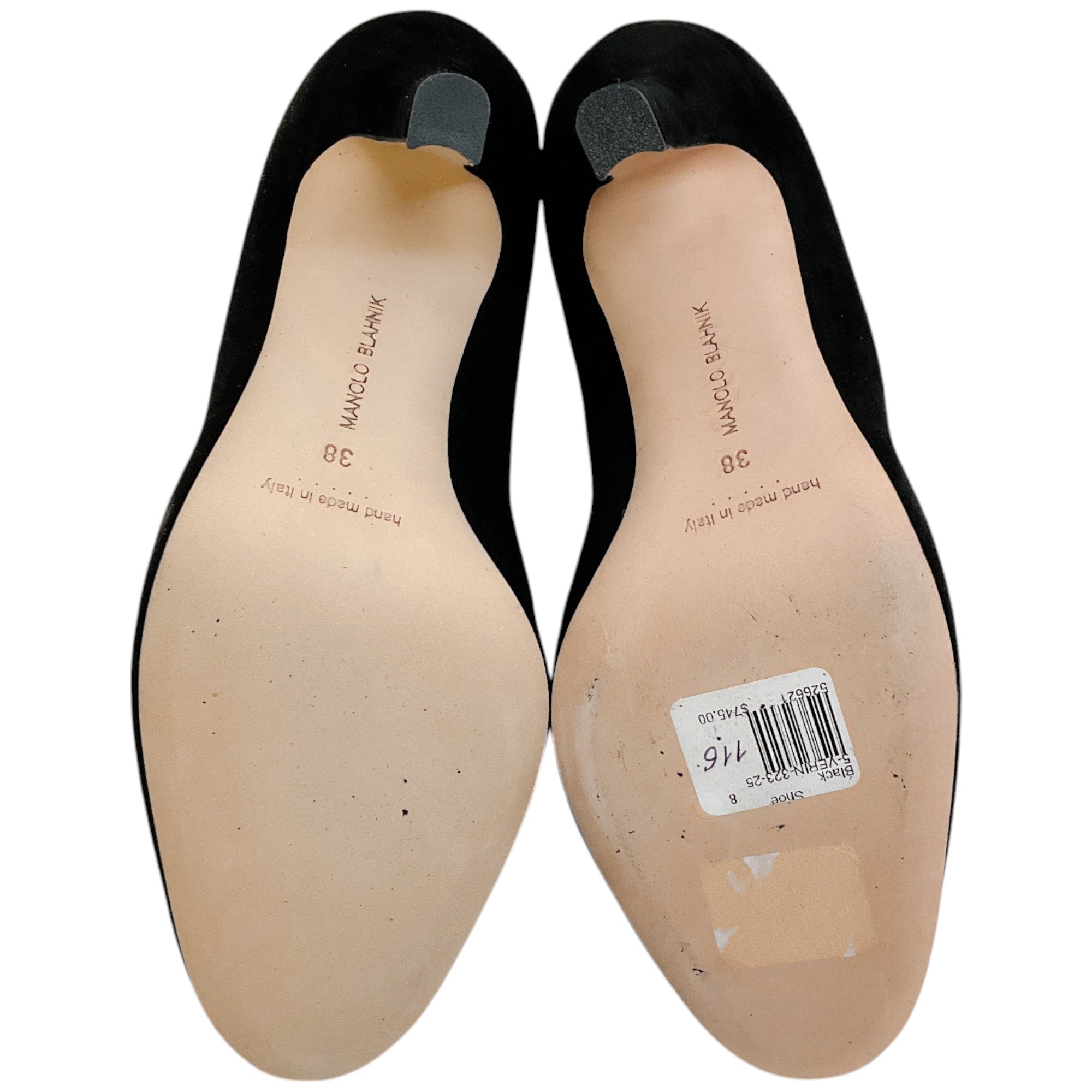 Manolo Blahnik Black Suede Verin 105mm Heel Pumps - Elegant High Heel Shoes for Women, Perfect for Weddings, Parties & Evening Events