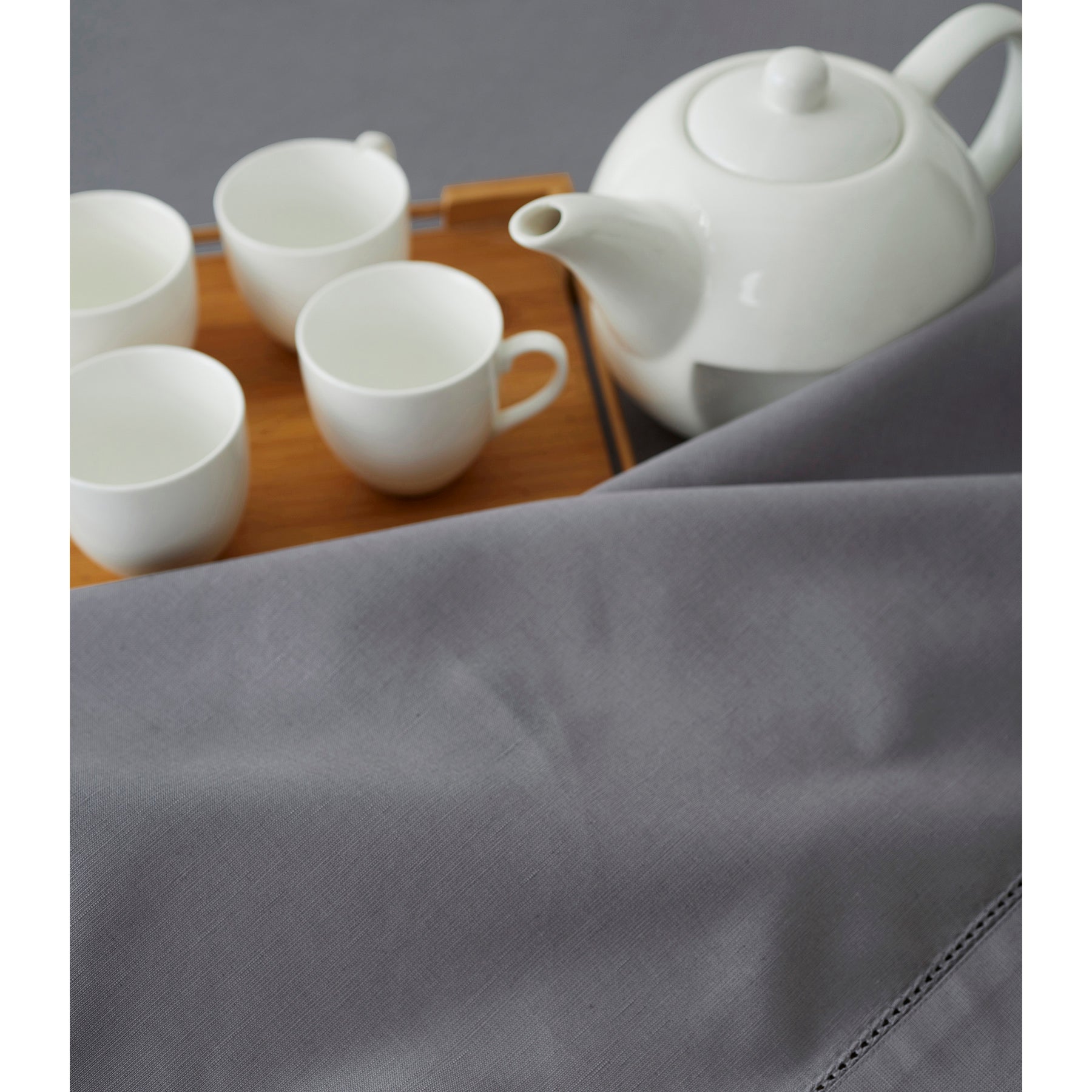 Premium Cotton Linen Hemstitch Tablecloth - Elegant Dining Table Cover for Home Decor, Parties & Special Occasions