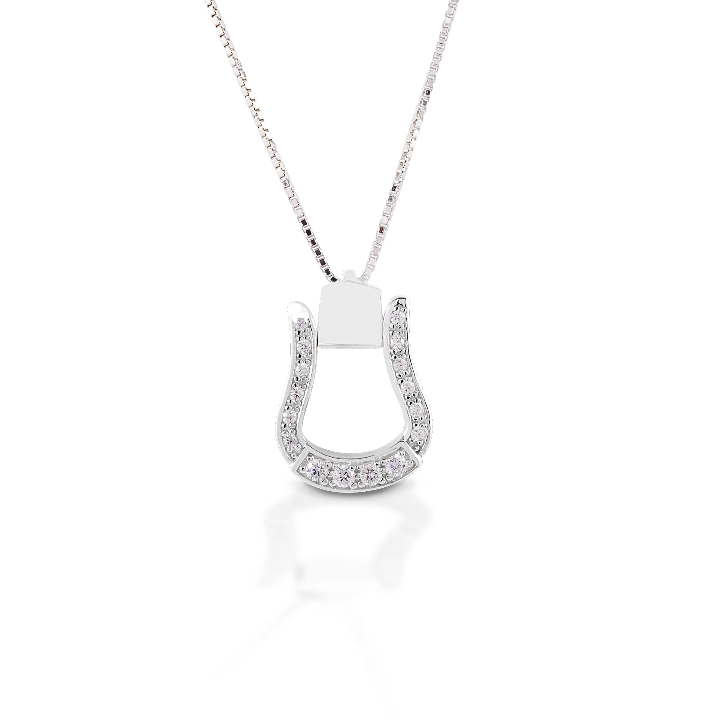 Oxbow Necklace - Sterling Silver Pendant Jewelry for Women | Elegant Layering Necklace for Everyday Wear & Special Occasions
