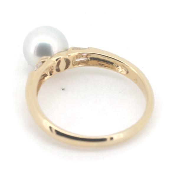 18K Gold Solitaire Pearl Ring - Vintage Elegant Jewelry for Women - Perfect for Weddings, Anniversaries & Special Occasions