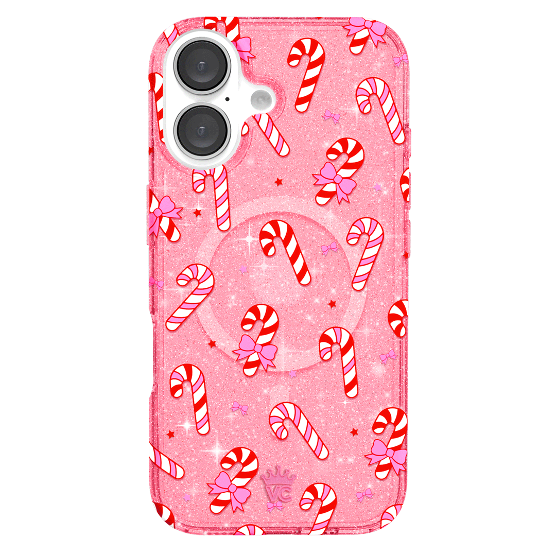 Pink Peppermint Princess iPhone Case - Cute Floral Design Protective Cover for iPhone 13/14/15 - Perfect for Girls, Teens & Women - Great Gift for Birthday, Christmas & Everyday Use